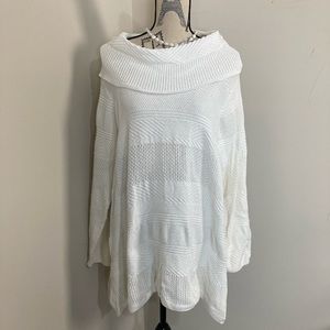 Eight Eight Eight Women’s White Crowl Knit Sweater Long Sleeve Pullover